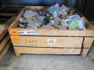 LOT TO INCLUDE: (1 LARGE BOX) MISC. PIPE FITTINGS, COUPLINGS, CAP PIPE. ETC.. LOADING & HANDLING FEE $15-4169